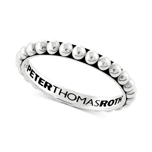 Peter Thomas Beaded Stacking Band in Sterling Silver