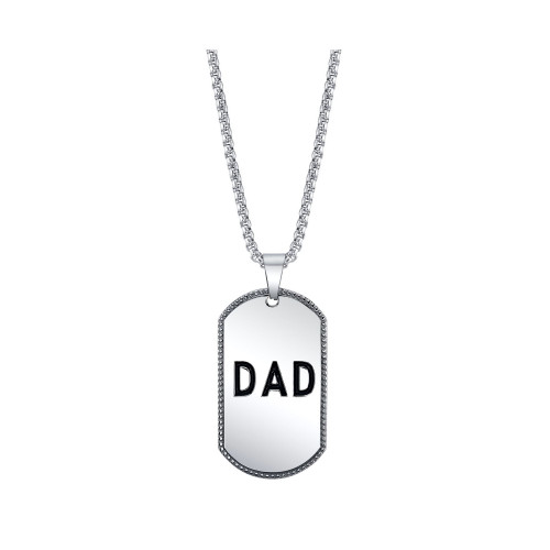 Men's Stainless Steel Dad Pendant Necklace