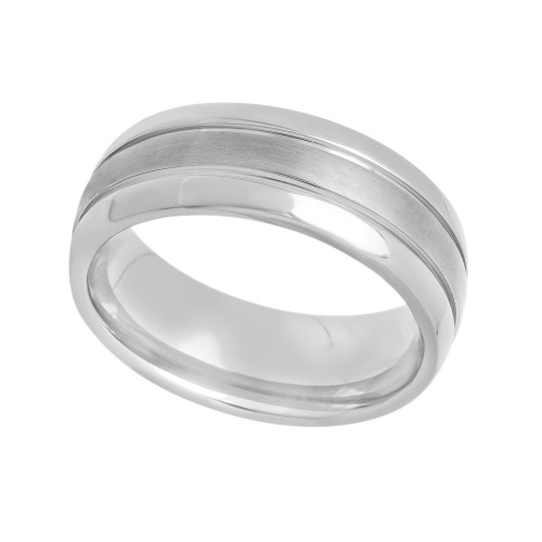 Macy's Men's Grooved Lightweight Titanium Wedding Band