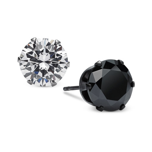 Men's Two-Tone 2-Pc. Set Cubic Zirconia Stud Earrings