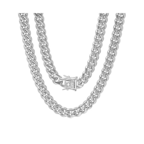 Men's Stainless Steel Miami Cuban Chain Necklace