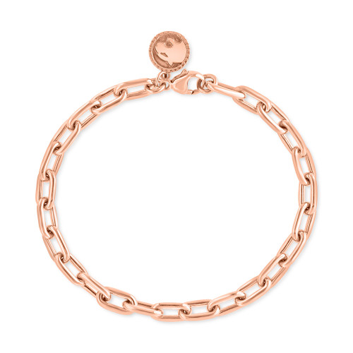 EFFY® Men's Polished Link Bracelet in 14k Rose Gold-Plated Sterling Silver