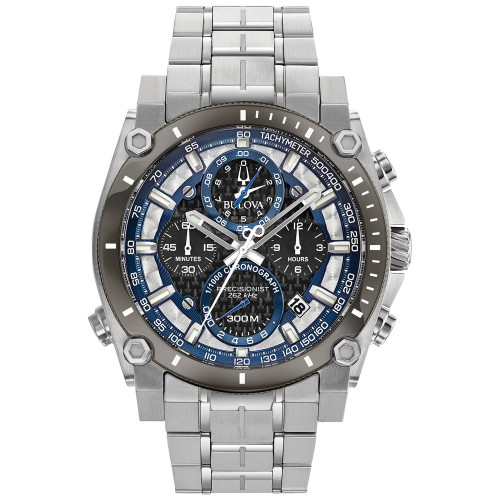 Men's Chronograph Precisionist Stainless Steel Bracelet Watch 46.5mm