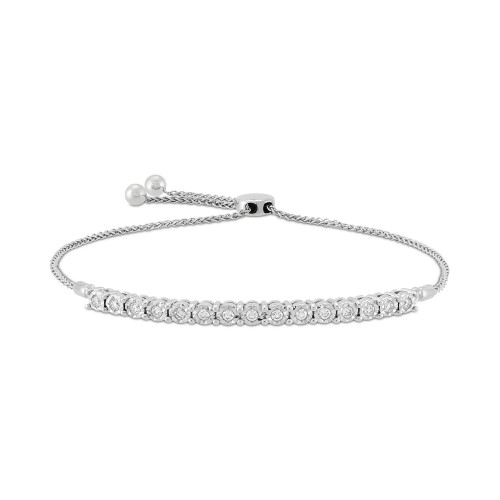 Lab-Created Diamond Bolo Bracelet (1/3 ct. t.w.) in Sterling Silver