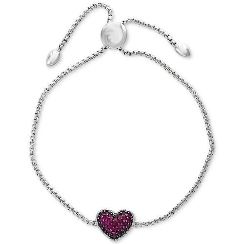 EFFY® Ruby Cluster Slider Bracelet (5/8 ct. t.w.) in Sterling Silver