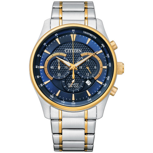 Men's Chronograph Two-Tone Stainless Steel Bracelet Watch 42mm