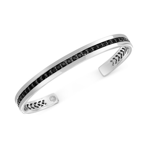 EFFY® Black Spinel Cuff Bracelet in Sterling Silver