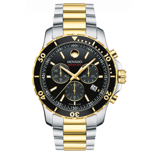 Men's Swiss Chronograph Series 800 Two-Tone PVD Stainless Steel Bracelet Diver Watch 42mm