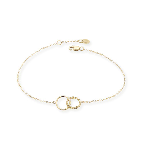 Interlocking Adjustable Bracelet Set in 14k Yellow Gold