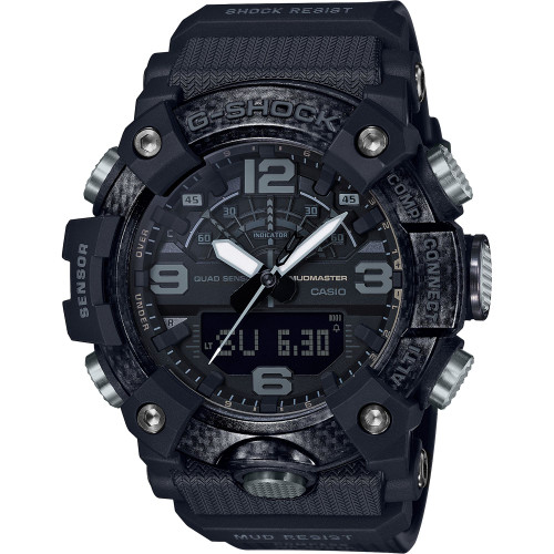 Men's Analog-Digital Mudmaster Black Resin Strap Watch 53mm