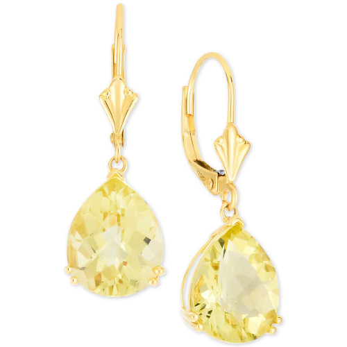 Lemon Quartz Drop Earrings (5-1/4 ct. t.w.) in 14k Gold