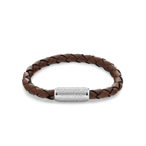 Men's Braided Brown Leather Bracelet