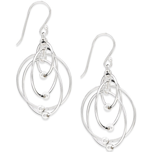 Multi-Circle Bead Drop Earrings in Sterling Silver, Created for Macy's