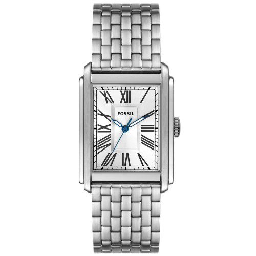 Men's Carraway Three-Hand Silver-Tone Stainless Steel Watch, 30mm