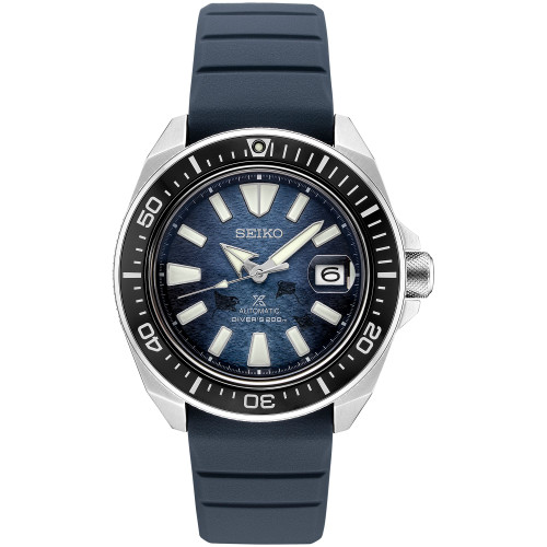 Men's Automatic Prospex Diver Dark Blue Silicone Strap Watch 45mm