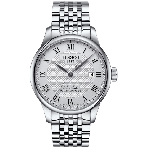 Men's Swiss Le Locle Stainless Steel Bracelet Watch 39mm