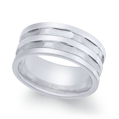 Men's Stainless Steel Multi-Row Cut Band