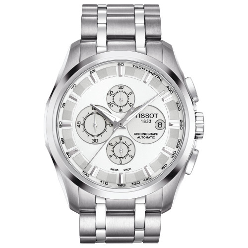 Watch, Men's Swiss Automatic Chronograph Couturier Stainless Steel Bracelet 43mm
