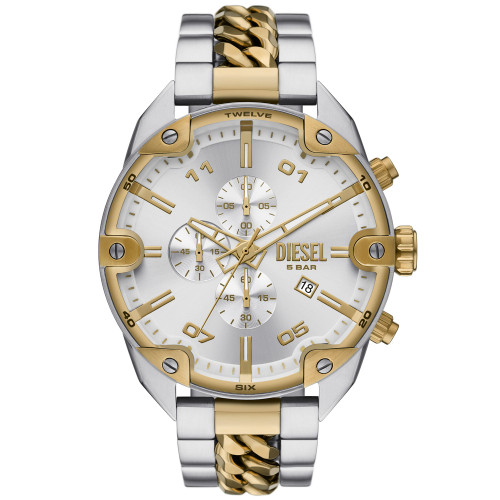 Men's Spiked Chronograph Stainless Steel Watch 49mm