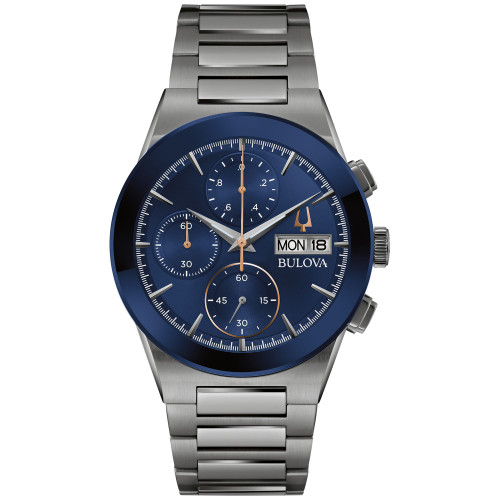 Men's Chronograph Modern Millennia Stainless Steel Bracelet Watch 41mm
