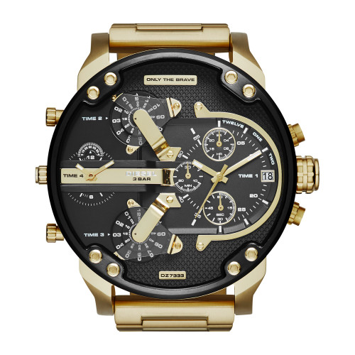 Men's Mr. Daddy 2.0 Gold-Tone Ion-Plated Stainless Steel Bracelet Watch 57mm DZ7333