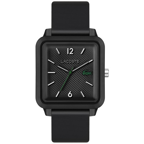 Men's Studio Black Silicone Strap Watch 36mm x 38mm