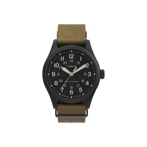 Men's Solar Tan Fabric Strap Watch 36 mm