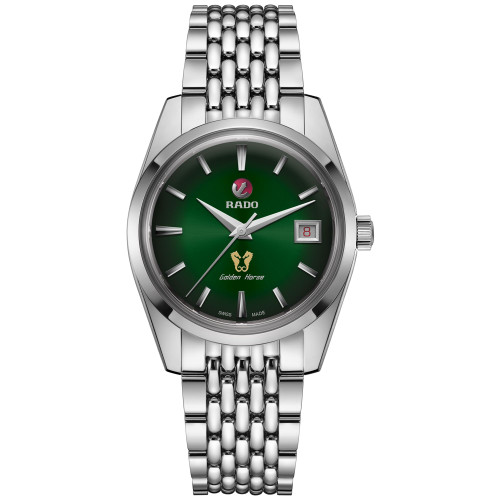 Unisex Swiss Automatic Golden Horse 1957 Limited Edition Stainless Steel Bracelet Watch 37mm