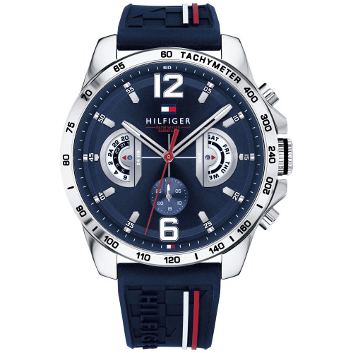 Men's  Navy Silicone Strap Watch 46mm