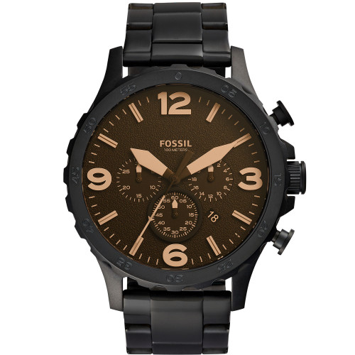 Men's Nate Black Bracelet Watch 50mm