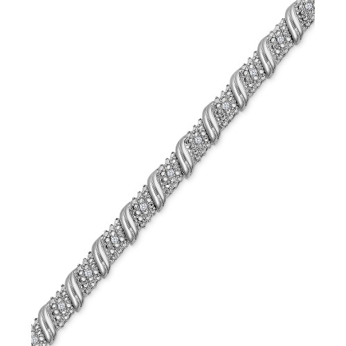 Diamond Diagonal Bracelet (1/4 ct. t.w.) in Sterling Silver