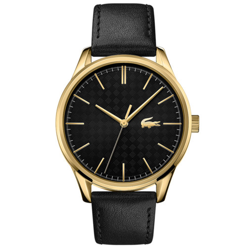 Men's Vienna Black Leather Strap Watch 42mm