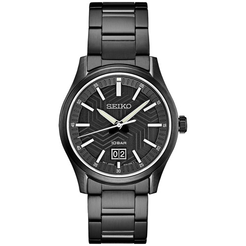 Men's Essentials Black Ion Finished Stainless Steel Bracelet Watch 40mm