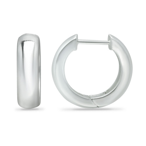 Wide Polished Hoop Earrings in Sterling Silver, Created for Macy's
