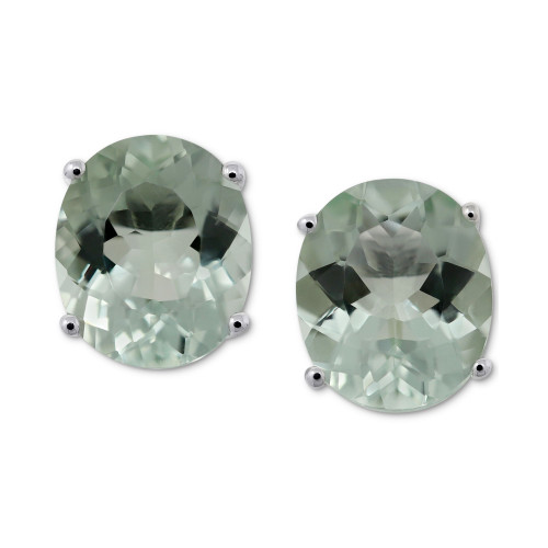 Green Quartz Stud Earrings (8 ct. t.w.) in Sterling Silver