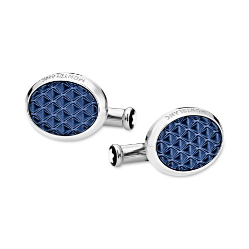 Meisterstuck Oval Steel Lacquer Cufflinks
