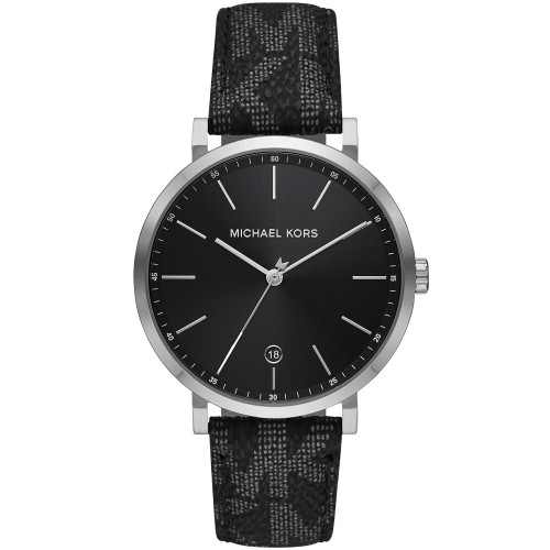 Men's Irving Black Polyvinyl Chloride Strap Watch 42mm