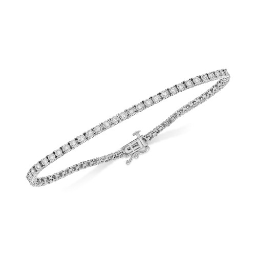Diamond Miracle Line Tennis Bracelet (1 ct. t.w.) in 14k White Gold
