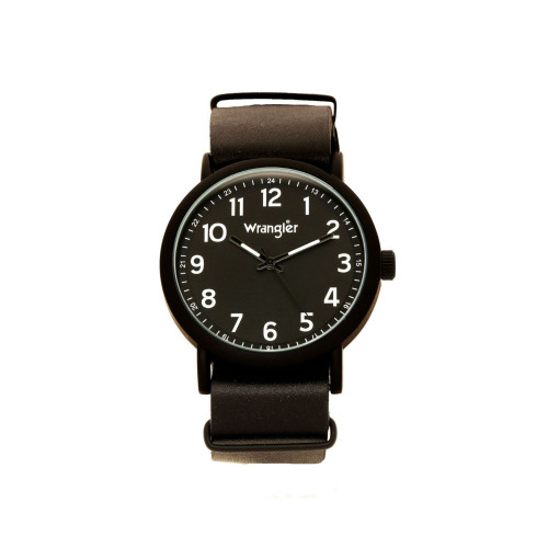 Men's Watch, 51MM IP Black Case with Black Dial, Black Arabic Numerals with Black Hands, Black Nato Strap, Analog, Black Second Hand