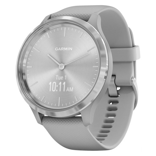 Unisex vívomove 3 Style Gray Silicone Strap Hybrid Touchscreen Smart Watch 44mm