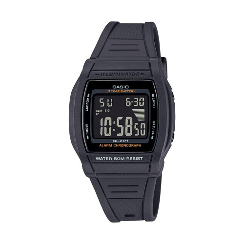 Men's Digital Quartz Gray Resin Watch 36mm, W201-1BV