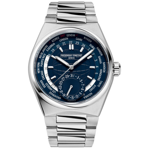 Men's Swiss Automatic Highlife Worldtimer Manufacture Stainless Steel Bracelet Watch 41mm