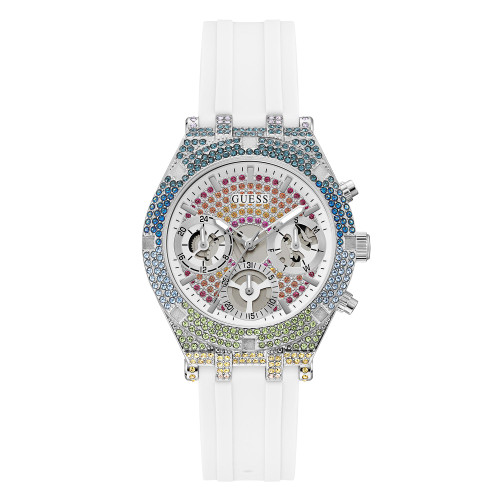 Women's Multifunction White Stainless Steel Watch 38mm