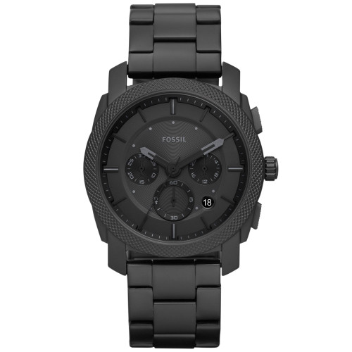 Men's Machine Chronograph Black Stainless Steel Watch, 42mm