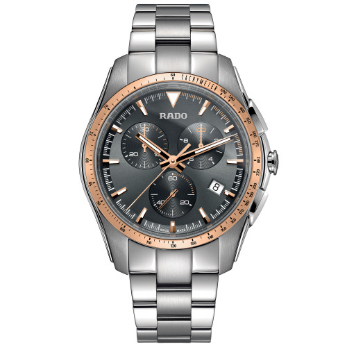 Men's Swiss Chronograph Hyperchrome Stainless Steel Bracelet Watch 44.9mm