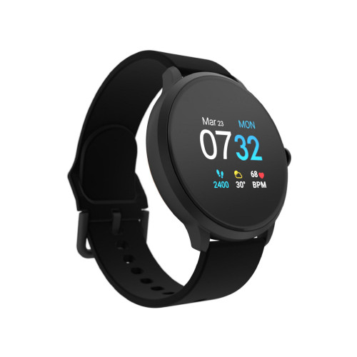 Sport 3 Unisex Touchscreen Smartwatch: Black Case with Black Strap 45mm