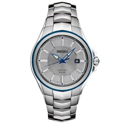 Men's Coutura Solar Gray Stainless Steel Bracelet Watch 42.5mm