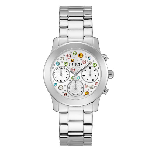 Women's Multifunction Silver-Tone Stainless Steel Watch 38mm