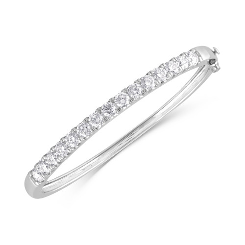 Diamond Bangle Bracelet (4-1/2 ct. t.w.) in 14k White Gold