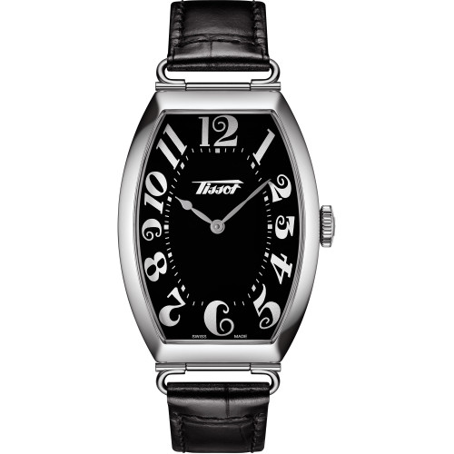 Unisex Swiss Heritage Porto Black Leather Strap Watch 42mm